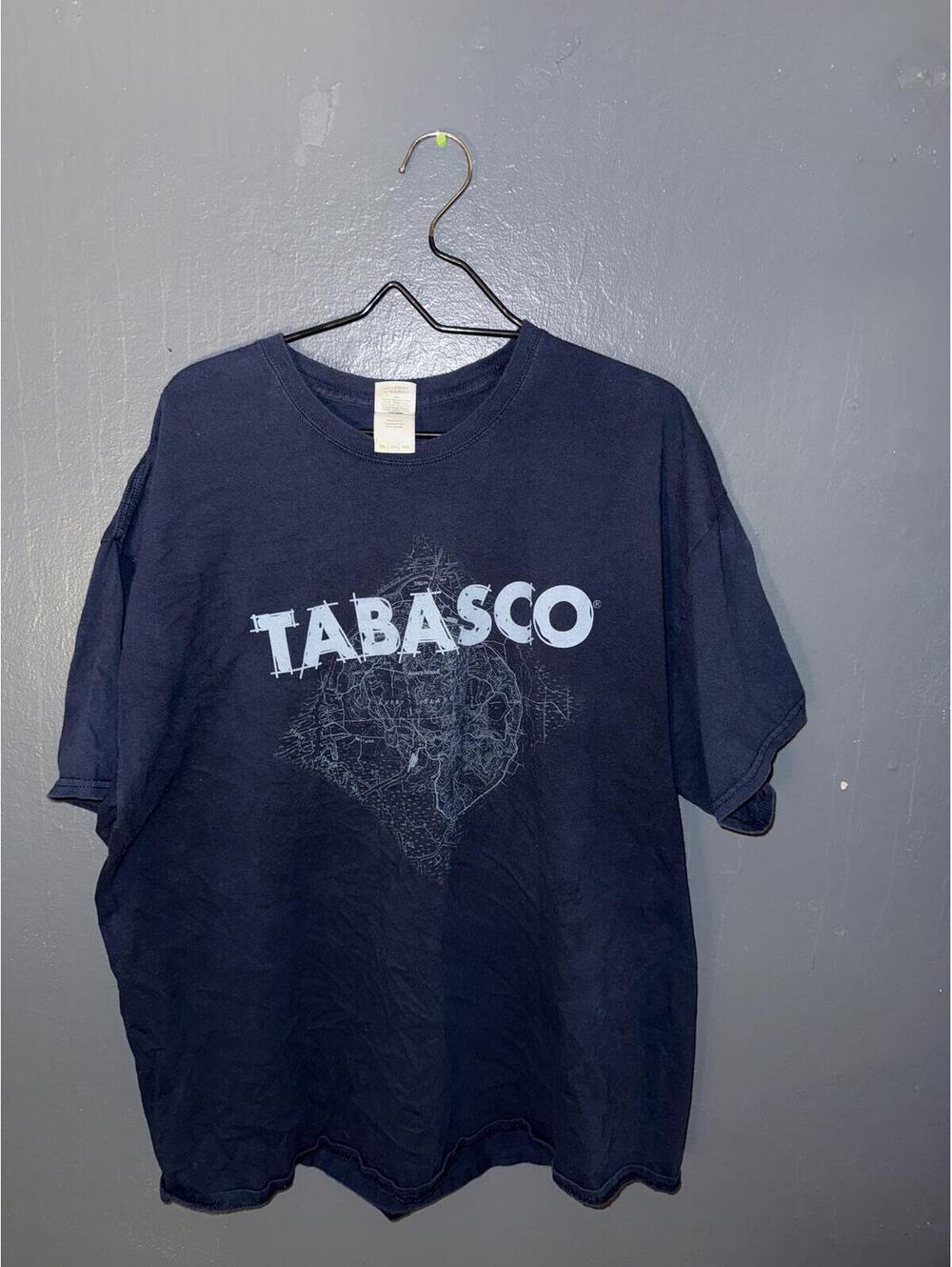 Gildan Ultra Cotton Tabasco Graphic T-Shirt Navy Blue 2XG15